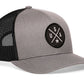 USA X Trucker Hat  |  Black-White America Snapback