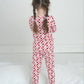 Pink Checkered Bamboo Pajamas for Kids – Two Piece Set