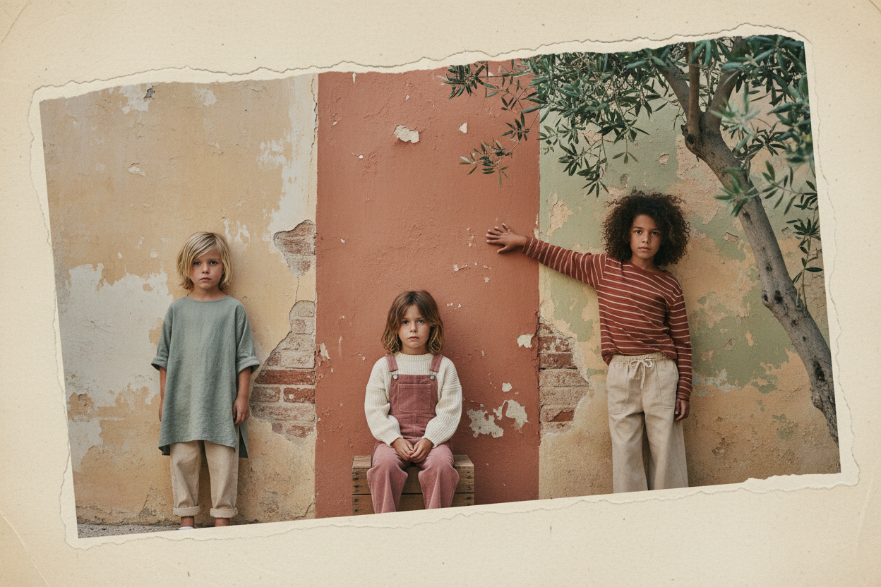 Vintage kids: Side-swept, Center-parted, Tousled