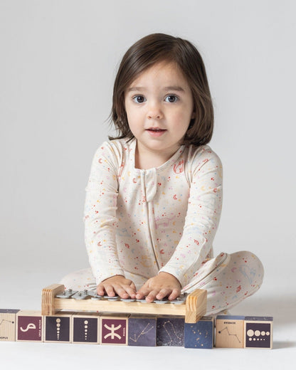 Virgo Zodiac Bamboo Baby Pajamas – Zipper Footie