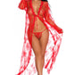 Long Lace Flyaway Robe