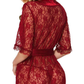 Lace Short Sleeve Lingerie Robe