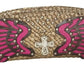 HatCountry Bullhide Western Inspiration straw cowgirl hat, side view with curved brim and leather hatband