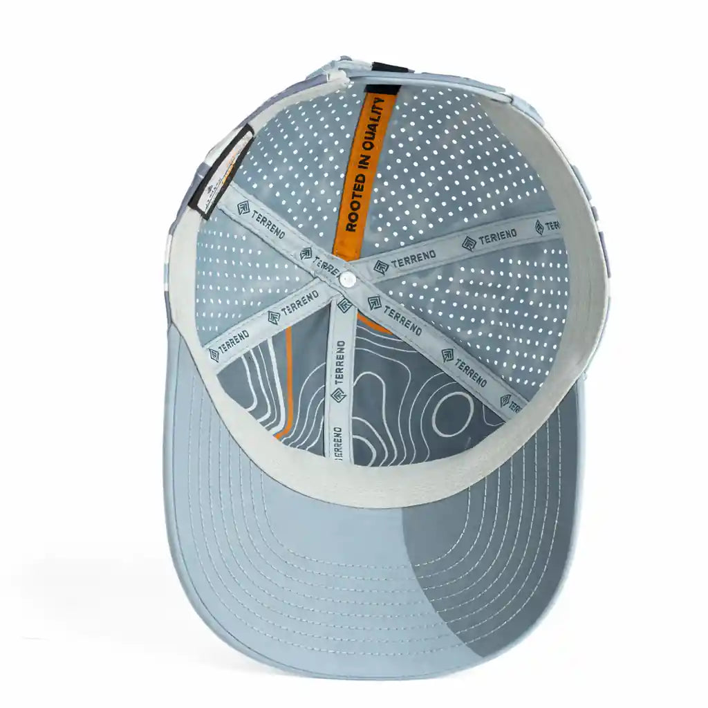 Terreno Hats Ridge Wetland Camo cap featuring a camouflage pattern in natural wetland tones.