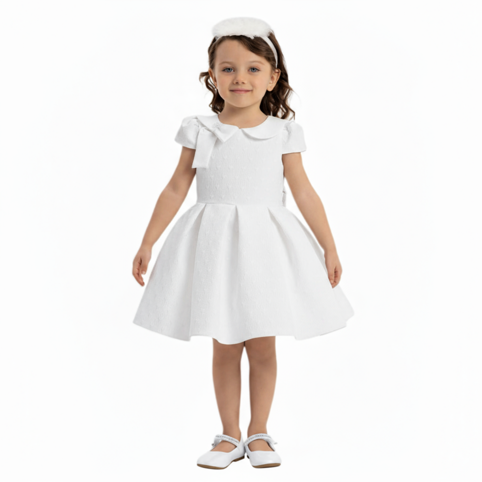 White Heart Baby Formal Dress-0