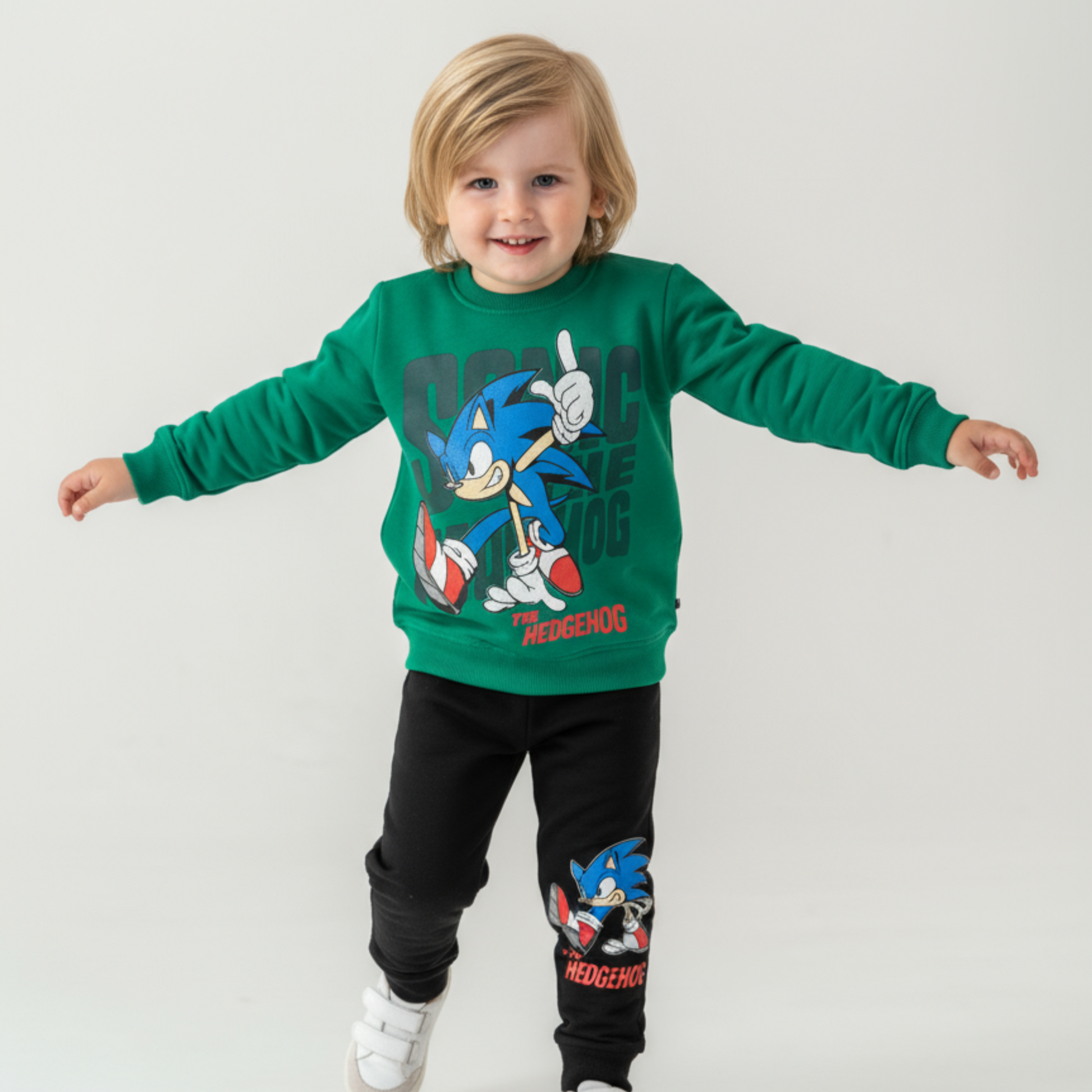 Blue Hedgehog Boys Joggers Set-4