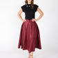 Gracia Fashion Women's Wide Width Skirt with Back Zipper