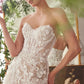 Strapless Short Lace Midi Wedding Dress - Farnelli