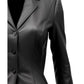 Women’s Black Leather Blazer Coat