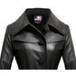 Women’s Black Real Long Leather Coat