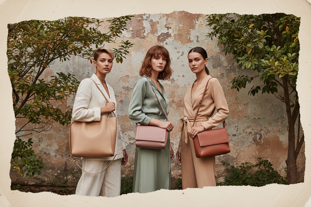 Women's bags: Pixie cut, Wavy hair, Sleek ponytail