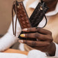 Deux Mains woven bookmark with colorful woven texture and handcrafted design