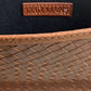Brown woven Deux Mains laptop sleeve detail view