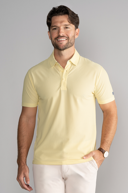 AIR 3 Button Polo Solid // Yellow