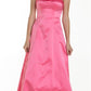 CLEARANCE - Bridesmaid Dress Poly Satin Spaghetti Strap A Line Gown (Size Small)