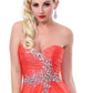 CLEARANCE - Cinderella Divine 7574 Strapless Prom Gown Double Layer Chiffon (Size 8)