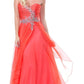 CLEARANCE - Cinderella Divine 7574 Strapless Prom Gown Double Layer Chiffon (Size 8)