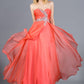 CLEARANCE - Cinderella Divine 7574 Strapless Prom Gown Double Layer Chiffon (Size 8)