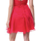 CLEARANCE - Cinderella Divine HK5744 Short Red Chiffon Dress (Size 4)