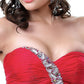 CLEARANCE - Cinderella Divine HK5744 Short Red Chiffon Dress (Size 4)
