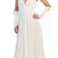 CLEARANCE - Juliet 1118 Long Dress Strapless Beading Sweetheart Chiffon Gown (Size L)