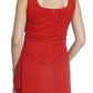 CLEARANCE - Juliet 2176 Semi Formal Dress V-Neck Wrap Skirt Rhinestone Strap