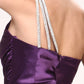 CLEARANCE - Cinderella Divine 7702 Rhinestone Straps One Shoulder Long Satin Gown (Size 2XL)