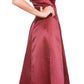 CLEARANCE - Bridesmaid Dress Poly Satin Spaghetti Strap A Line Gown (Size Small)