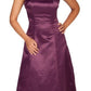 CLEARANCE - Bridesmaid Dress Poly Satin Spaghetti Strap A Line Gown (Size Small)
