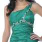CLEARANCE - Cinderella Divine 1646 Long Dress Taffeta One Shoulder (Size 6)
