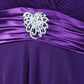 CLEARANCE - Celavie 2298S Short Sleeve Purple Knee Length Dress (Size M)