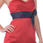 CLEARANCE - Cinderella Divine 7603 Short Satin Dress Sweetheart Neck Bow