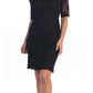 CLEARANCE - Modest Coral Knee Length Semi Formal Dress Short Sleeve Pearl Neck (Size XL, 3XL)