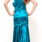 CLEARANCE - Cinderella Divine 5098 Teal Mermaid Dress Pleated Bodice Gown (Size 2XL)
