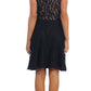 CLEARANCE - Celavie 6201s Sleeveless Black Lace Dress Knee Length (Size L)