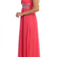 CLEARANCE - Celavie 7003 V-Neck Empire Dress Chiffon A-Line (Size S)