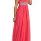 CLEARANCE - Celavie 7003 V-Neck Empire Dress Chiffon A-Line (Size S)