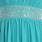CLEARANCE - Celavie 2095L Long Lavender One Shoulder Gown Chiffon Empire (Size L)