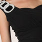 CLEARANCE - Celavie 6031s Black Wedding Guest Dress Elegant (Size XL)