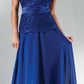 CLEARANCE - Cinderella Divine 1452 - Floor Length Black Dress Lace Top V-Neck (Size 2XL)
