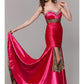 CLEARANCE - Cinderella Divine 7558 Strapless Fuchsia Leopard Print Dress (Size 10)