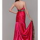 CLEARANCE - Cinderella Divine 7558 Strapless Fuchsia Leopard Print Dress (Size 10)