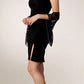 CLEARANCE - Celavie 6031s Black Wedding Guest Dress Elegant (Size XL)
