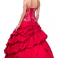 CLEARANCE - Juliet 302 Poofy Taffeta A-Line Strapless Embroidered Bodice Quinceanera Dress