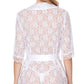 Lace Short Sleeve Lingerie Robe