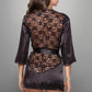 Satin Robe with Lace