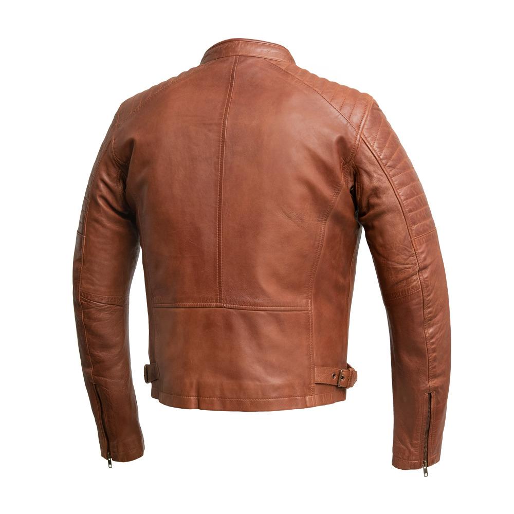 Whet Blu NYC Zack men's fashion leather jacket, back view