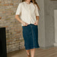 Inherit Co. Zadie ivory short sleeve button-front cardigan from IC Layering Essentials