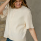 Inherit Co. Zadie ivory short sleeve button-front cardigan from IC Layering Essentials