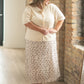 Ivory short sleeve button-front cardigan by Inherit Co. from the IC Layering Essentials collection